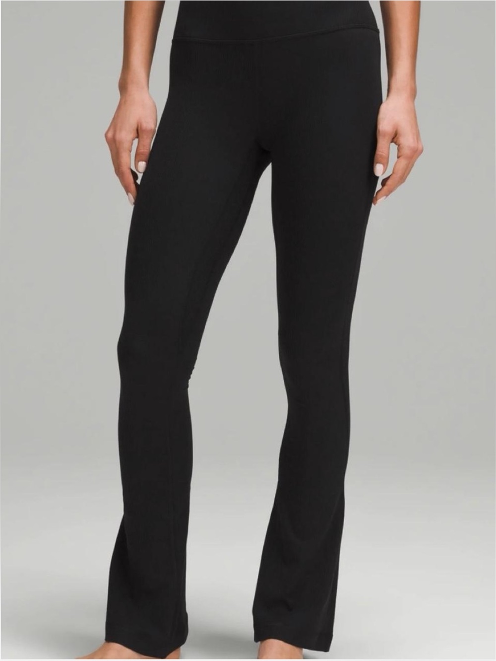 Lululemon Align Ribbed Mini Flared Pants Extra Short size 6 black